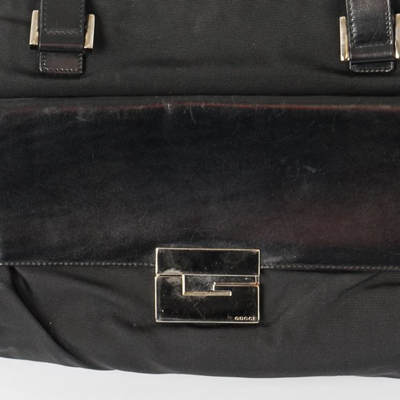 Vintage large Gucci purse - nylon and leather - Picture 6 of 8